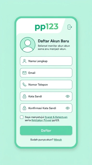 Cara Mudah Daftar Akun Baru di pp123